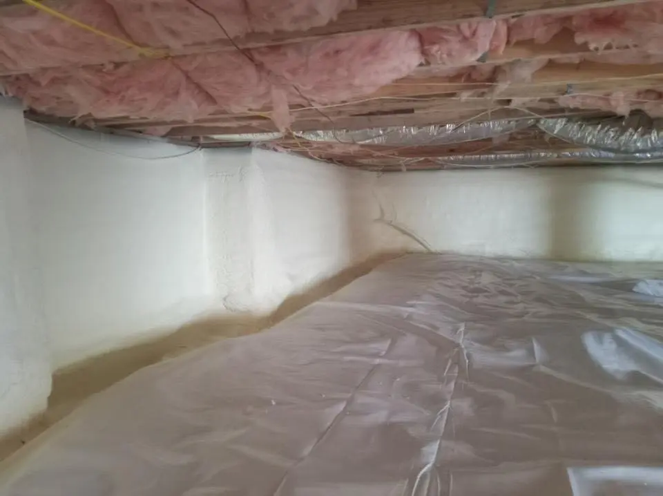 Crawl space encapsulation with closed-cell spray foam for Attic Insulation in Bayshore Gardens